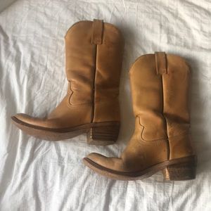 Texas Tan Cowboy Boots - 100% Leather